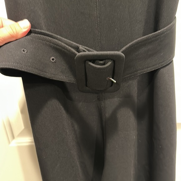 Cinq à Sept Black Billie Belted Jumpsuit Sleeveless Flare Cuff Pants - Picture 3 of 7